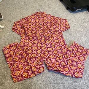 Needham Lane 100% Cotton Pink Long Sleeve Pajamas